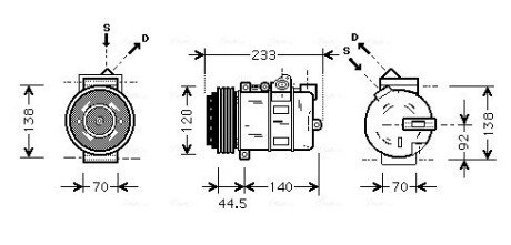 Компресор кондицiонера ava cooling systems MSAK277 на Мерседес SLK-Class