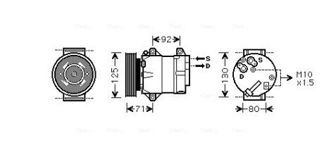 Компресор кондиціонера NISSAN/RENAULT (AVA) ava cooling systems RTAK441