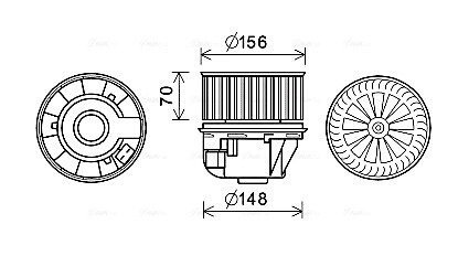 Компресор салону ava cooling systems FD8630