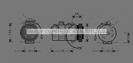 Компрессор кондиционера AUDI, SKODA, VW (Пр-во) ava cooling systems AIAK011