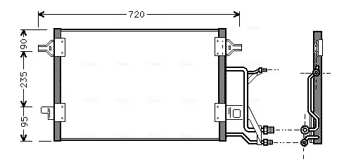 Конденсатор кондиционера AUDI A6/S6 (C5) (97-)(пр-во AVA) AVA cooling systems AI5176