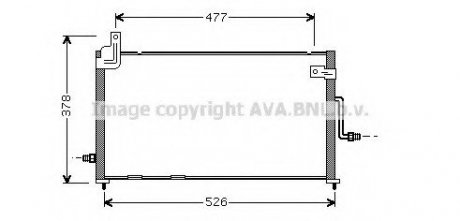 Конденсатор кондиционера DAEWOO MATIZ (98-) 0.8/1.0 (пр-во) ava cooling systems DW5044