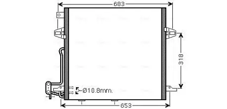Конденсатор кондиционера MERCEDES GL,ML-CLASS W 164 (06-) (пр-во AVA) AVA cooling systems MS5406D
