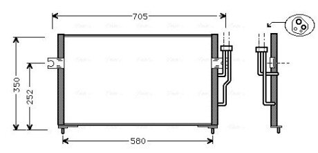 Конденсатор кондиционера MITSUBISHI CARISMA (DA) (95-) (AVA) ava cooling systems MT5100