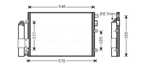 Конденсатор кондиционера RENAULT (пр-во AVA) AVA cooling systems RT5376D