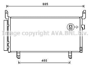 Конденсатор кондиціонера SUBARU FORESTER (2013) 2.0 TDI (вир-во) ava cooling systems SU5104D