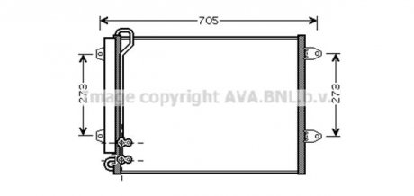 Конденсатор кондиционера VOLKSWAGEN PASSAT (AVA) ava cooling systems VNA5226D