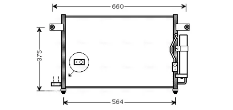 Конденсор кондиционера AVEO (AVA) AVA Cooling Systems DW5049D