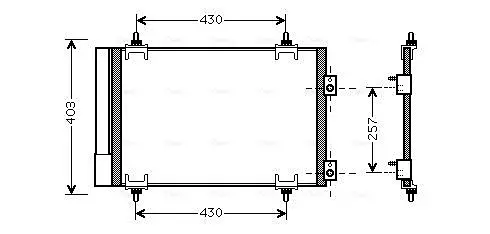 Конденсор кондиционера C4/C4 PICASSO/P307 04- (AVA) AVA Cooling Systems CNA5231D (фото 1)