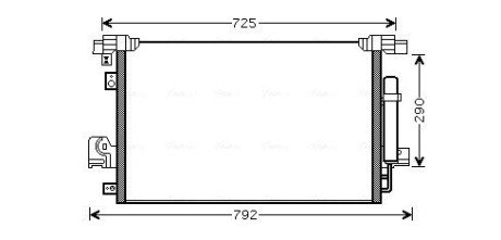 Конденсор кондиционера P4007/OUTLANDER/C-CROSS (Ava) ava cooling systems MT5210D на Мерседес S-Class Z223