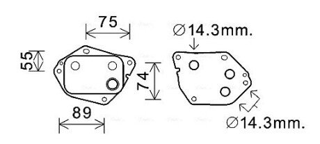 Масляний радiатор ava cooling systems HY3288 на Hyundai Матрикс