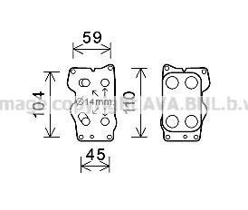 Масляний радиатор CITROEN/FIAT/FORD/VOLVO ava cooling systems CN3307