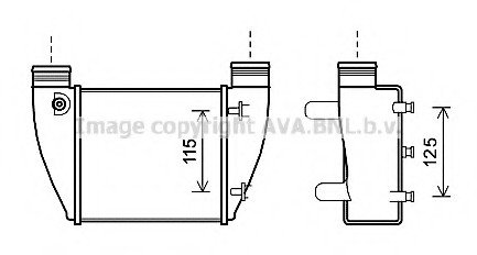 Радиатор интеркулера ava cooling systems AI 4364