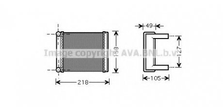 Радіатор інтеркулера ava cooling systems MSA 6385