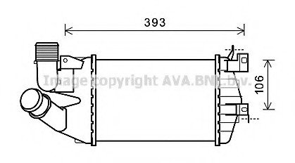 Радиатор интеркулера ava cooling systems OL 4584