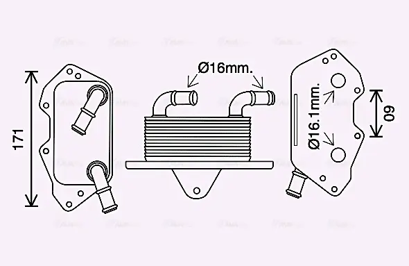 Охолоджувач оливи AVA Cooling Systems AI3404 (фото 1)