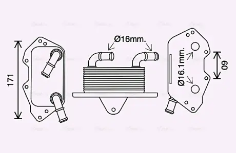 Охолоджувач оливи AVA Cooling Systems AI3404
