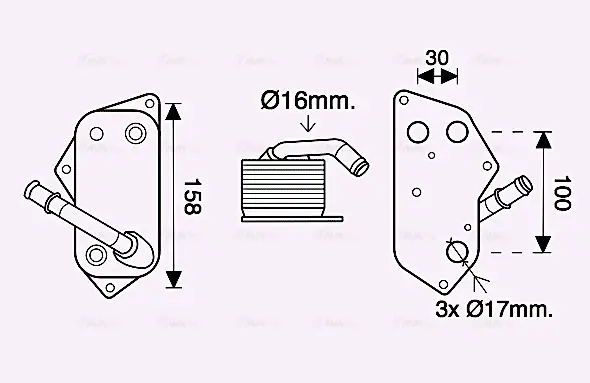 Охолоджувач оливи AVA cooling systems BW3558