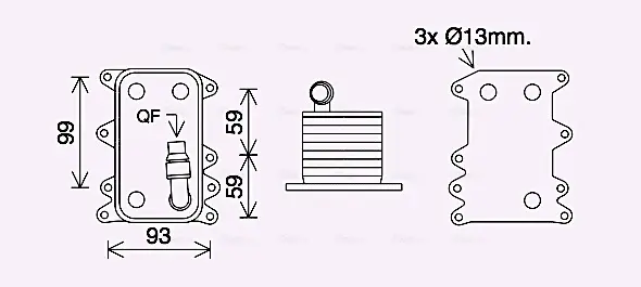 Охолоджувач оливи AVA Cooling Systems BW3560 (фото 1)