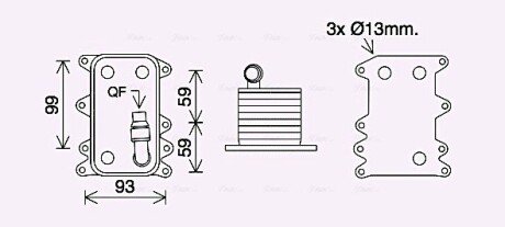 Охолоджувач оливи ava cooling systems BW3560