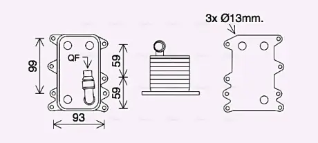 Охолоджувач оливи AVA Cooling Systems BW3560