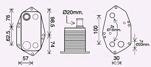 Охолоджувач оливи AVA cooling systems BW3571