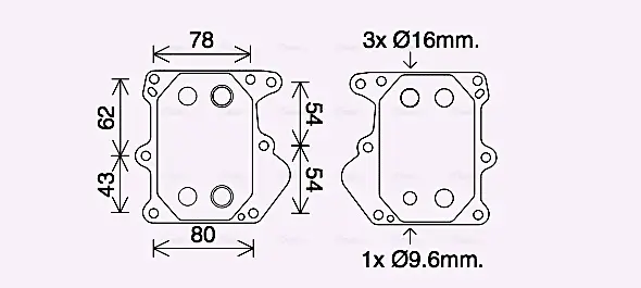 Охолоджувач оливи AVA cooling systems FD3625