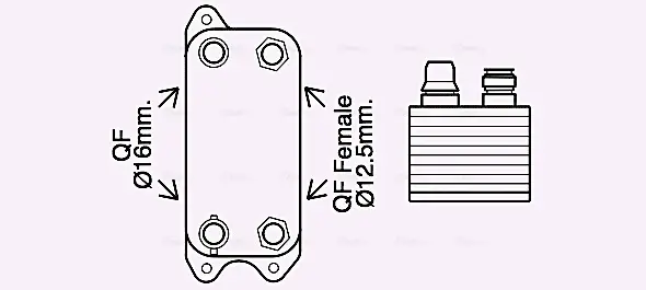 Охолоджувач оливи AVA cooling systems MS3686