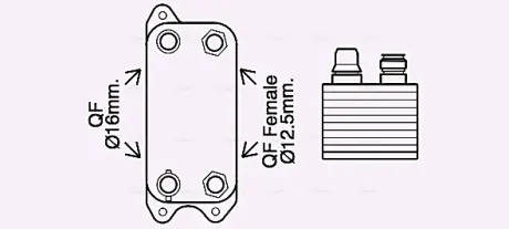 Охолоджувач оливи AVA cooling systems MS3686
