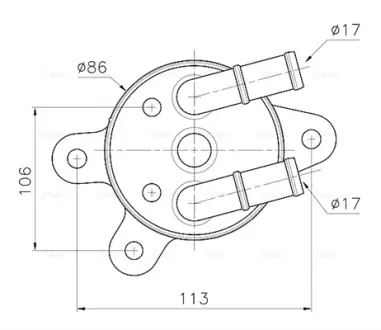 Охолоджувач оливи AVA cooling systems MZ3301 Мазда 3 bl
