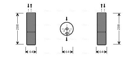 Осушитель кондиционера MB S-KL W220 98- (AVA) ava cooling systems MSD053