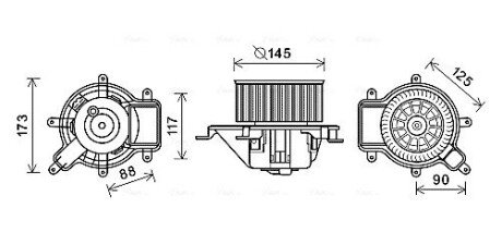 Моторчик (вентилятор) пічки ava cooling systems PE8390