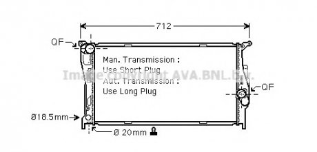 Радиатор охлаждения двигателя ava cooling systems BWA 2293