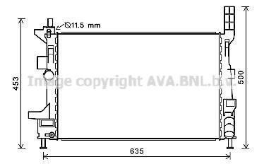 Радиатор охлаждения двигателя ava cooling systems FD 2578