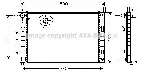 Радиатор охлаждения двигателя ava cooling systems FDA 2324