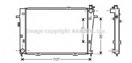 Радиатор охлаждения двигателя ava cooling systems HY 2126