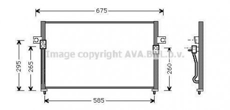 Радиатор охлаждения двигателя ava cooling systems HY 5058