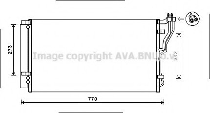 Радіатор охолодження двигуна ava cooling systems HYA 5246D