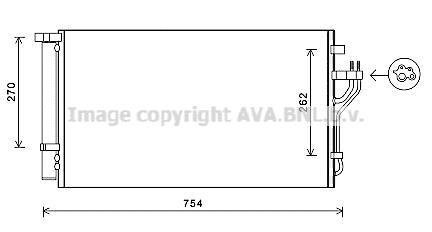 Радиатор охлаждения двигателя ava cooling systems HYA 5279D