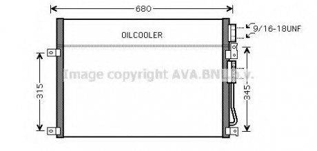 Радиатор охлаждения двигателя ava cooling systems JEA 5045