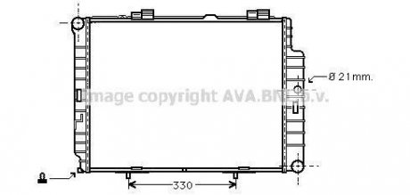 Радиатор охлаждения двигателя ava cooling systems MSA2287