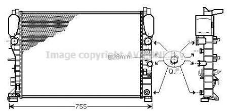 Радиатор охлаждения двигателя ava cooling systems MSA 2342