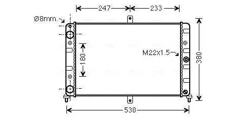 Радiатор AVA cooling systems LA 2008