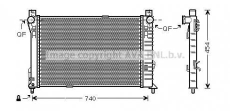 Радиатор охлаждения двигателя ava cooling systems MS 2338