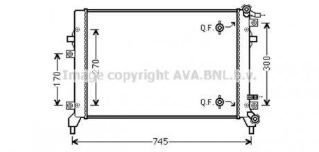 Радиатор охлаждения двигателя ava cooling systems VNA2338