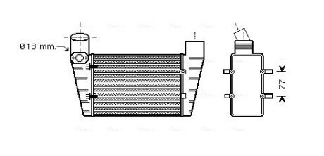 Радиатор интеркулера ava cooling systems AI 4225 на Фольксваген Пассат б5