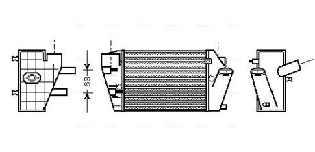 Радіатор інтеркулера ava cooling systems AIA 4187 на Ауди А4 б6