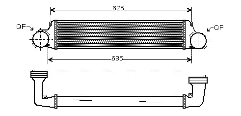 Радіатор інтеркулера AVA Cooling Systems BW4280 (фото 1)