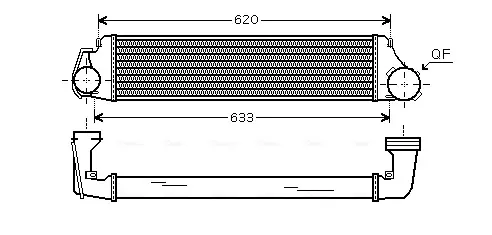 Радіатор інтеркулера AVA Cooling Systems BW4282 (фото 1)