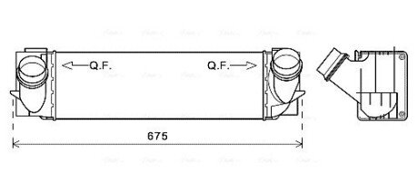 Радіатор інтеркулера ava cooling systems BW4457